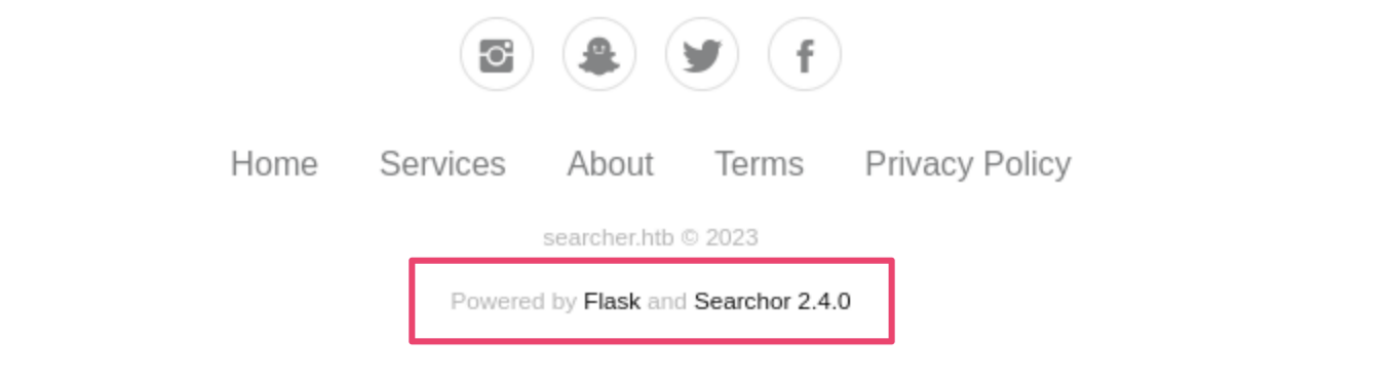 searcher.htb页脚版本号